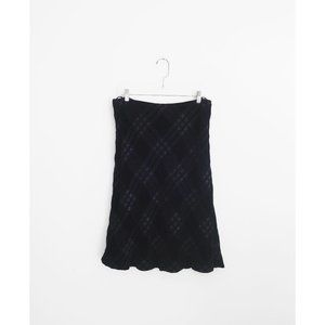 Vtg 90s 00s Y2K Neiman Marcus Black Velvet Bias Cut Skirt size 12 NWT